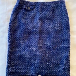 💙J. Crew Classy Navy Tweed No. 2 Pencil Skirt